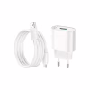 Зарядное устройство HOCO C109A Fighter USB QC3.0 + cable Micro 5P White (6931474784827) - Image 3