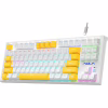 Клавіатура Aula F3032 keycaps plus 21 Yellow keys KRGD Red USB UA White (6948391204680) - Image 2