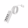 Концентратор HOCO USB 2.0 to 4xUSB Line machine HB1 Silver (6957531038146) - Image 3