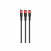 Дата кабель USB 2.0 AM to Lightning + Micro 5P + USB-C 1.0m Xpress one X26 black+red HOCO (6957531080282) - Image 2