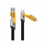 Дата кабель USB-C + USB-A to Lightning+USB-C 1.0m 65W X207 black WUW (6972573336524) - Image 1