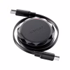 Дата кабель USB-C to USB-C 0.8m 60W dual retraction C13-03 Black Acefast (6974316280132) - Image 3