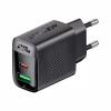 Зарядное устройство Acefast 2xUSB 30W (USB-C+USB-A) Gan A98 Black (6974316283263) - Image 1