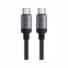 Дата кабель USB-C to USB-C 1.2m 3A aluminum alloy C20-03 Black Acefast (6974316283775) - Image 1