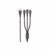 Дата кабель USB 2.0 AM to Lightning + Micro 5P + USB-C 1.0m 2A PVC BX71 black BOROFONE (6974443384543) - Image 1