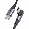 Дата кабель USB-C 2.0 to USB-C 1.0m 90° corner US334 black Ugreen (70643) - Image 1