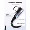 Дата кабель USB-C to USB-C 1.0m 100W (20V/5A) 90° corner braided black Ugreen (70696) - Image 4