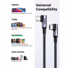 Дата кабель USB-C to USB-C 1.0m 100W (20V/5A) 90° corner braided black Ugreen (70696) - Image 7