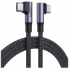Дата кабель USB-C to USB-C 2.0m 5A 100W US335 90-degree Space Gray Ugreen (70698) - Image 1