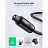 Кабель мультимедійний Optical Toslink 1.5m AV122 black Ugreen (70891) - Image 5