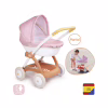 Коляска для ляльок Smoby Baby Nurse Теракотова пудра, люлька з корзиною, 18 міс.+ (7600254124) - Image 6