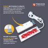 Мережевий подовжувач TECCO 3м 3 поста black (8681277843280) - Image 3