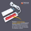 Мережевий подовжувач TECCO 3м 3 поста black (8681277843280) - Image 4