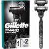 Бритва Gillette Mach3 Charcoal Деревне вугілля З 2 змінними картриджами (8700216074308) - Image 1