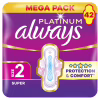 Гигиенические прокладки Always Platinum Super Размер 2 42 шт. (8700216784443) - Image 1