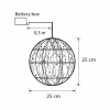 Прикраса декоративна Luca Lighting Куля Срібна D25 см 30 led (8718861660951) - Image 2