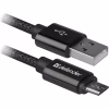 Дата кабель USB 2.0 AM to Micro 5P 1.0m USB08-03T PRO black Defender (87802) - Image 1