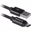 Дата кабель USB 2.0 AM to USB-C 1.0m PRO Black Defender (87814) - Image 1