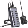 Концентратор Ugreen USB 3.0 to 7xUSB 3.0 with power supply CM481 gray (90307) - Image 2