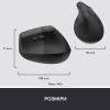 Мишка Logitech Lift Vertical Ergonomic Wireless/Bluetooth for Business Graphite (910-006494) - Image 9