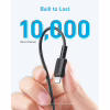 Дата кабель USB-C to Lightning 1.8m nylon 322 black Anker (A81B6G11) - Image 4