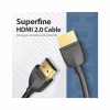 Кабель мультимедійний HDMI M to HDMI M 0.5m 4K60Hz black Vention (AAIBD) - Image 2