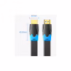 Кабель мультимедійний HDMI M to HDMI M 0.5m V2.0 4K60Hz PVC flat black Vention (AAKBD) - Image 2