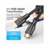 Кабель мультимедийный HDMI M to HDMI M 1.0m 8K60Hz cotton braided black Vention (AAUBF) - Image 9