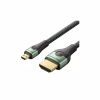Кабель мультимедійний HDMI M to HDMI micro M 2.1m V2.0 8K 60Hz green Vention (AGKGH) - Image 1