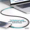 Дата кабель USB-C to USB-C 2.0m USB 4.0 Gen2 20G 240W 8K silicone black Digitus (AK-300344-020-S) - Image 9