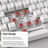 Клавіатура Ajazz AK820 Red Switch USB-C UA White (AK820-R-W) - Image 11