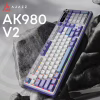 Клавіатура Ajazz AK980 V2 Gift Switch V2 Wireless/Bluetooth/USB UA White/Blue (AK980-V2-G-PWB) - Image 6