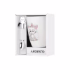 Чашка Ardesto Cute, 320мл, порцеляна, нержавіюча сталь, білий (AR3040BS) - Image 8