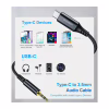 Кабель мультимедійний USB-C to 3.5mm M 1.0m black Choetech (AUX006) - Image 5