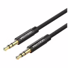Кабель мультимедийный 3.5mm M to 3.5mm M 1.0m fabric black Vention (BAGBF) - Image 1