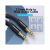 Кабель мультимедийный 3.5mm M to 3.5mm M 1.5m black Vention (BAXBG) - Image 3