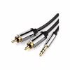 Кабель мультимедийный 3.5mm M to 2xRCA M 1.0m black Vention (BCFBF) - Image 2