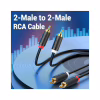 Кабель мультимедійний 2xRCA M to 2xRCA M 1.5m black Vention (BCMBG) - Image 4