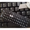 Наклейка на клавіатуру BestKey мініатюрна непрозора чорна, 56, білий (BKm4WHI/045) - Image 2