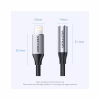 Перехідник Lightning to 3.5mm 0.1m cotton braided aluminum gray Vention (BMBHA) - Image 2