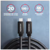 Дата кабель USB-C to USB-C 1.0m USB 3.2 Gen 2 PD 100W 5A 4K black AXAGON (BUCM32-CM10AB) - Image 4