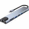 Концентратор Dynamode USB-C 8-in-1 HDMI 4K30Hz + 1xRJ45 + 1xUSB 3.0 + 1xUSB 2.0 + 1xUSB-C PD (BYL-2017L) - Image 1