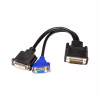 Перехідник DVI-I (M) to DVI-D (F) + VGA (F), 0.3m PowerPlant (CA912551) - Image 1