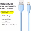 Дата кабель USB 2.0 AM to Lightning 1.2m 2.4A Jelly Liquid Silica Gel Blue Baseus (CAGD000003) - Image 2