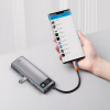 Концентратор Baseus USB3.1 Type-C to USB C(PD)100W/HDMI 4K 30Hz/VGA/USB3.2/RJ45/SD+TF,9in1 Grey (CAHUB-CU0G) - Image 12