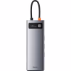 Концентратор Baseus USB3.1 Type-C to USB C(PD)100W/HDMI 4K 30Hz/VGA/USB3.2/RJ45/SD+TF,9in1 Grey (CAHUB-CU0G) - Image 2