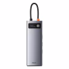 Концентратор Baseus USB3.1 Type-C to USB C(PD)100W/HDMI 4K 30Hz/VGA/USB3.2/RJ45/SD+TF,9in1 Grey (CAHUB-CU0G) - Image 3