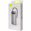 Концентратор Baseus USB3.1 Type-C to USB C(PD)100W/HDMI 4K 30Hz/VGA/USB3.2/RJ45/SD+TF,9in1 Grey (CAHUB-CU0G) - Image 8