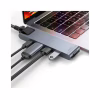 Концентратор Baseus USB-C Thunderbolt 7-in-1 2xUSB 3.0 + 1xUSB-C PD + HDMI 4K60Hz + SD/TF + 1xRJ45 1000Mbps gray (CAHUB-L0G) - Image 5