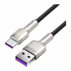 Дата кабель USB 2.0 AM to USB-C 1.0m Cafule Metal 66W black Baseus (CAKF000101) - Image 2